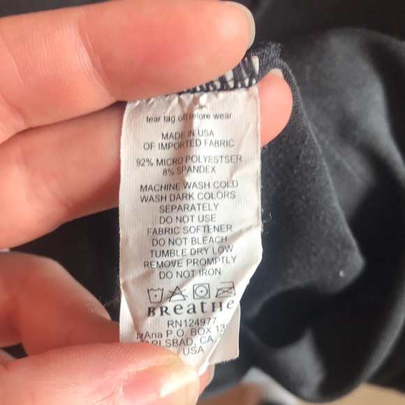 Prana Black Flare Leggings with Roll Down Band Size Medium - Picture 8 of 8